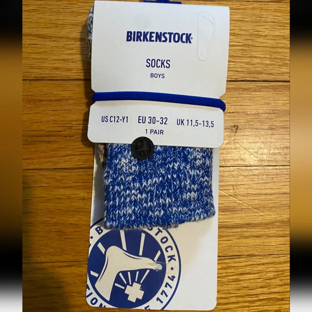 NWT Boy's Birkenstock Slub Block Socks